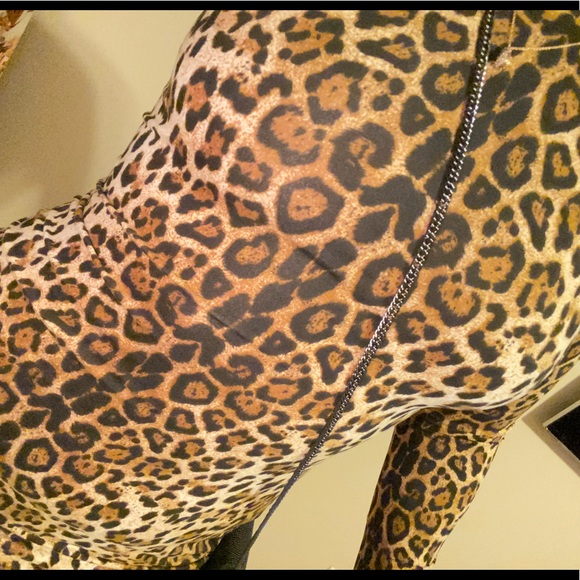 LAST CHANCE ⭕️ VIDEO! ZAFUL NWT CHETAH PRINT LGsleeve bodycon dress SM - Picture 4 of 5